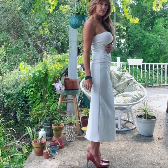 Winter White Tube Dress - Picture 6 of 13